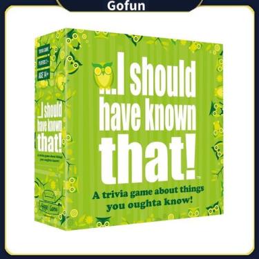 Imagem de Jogo de cartas Eu deveria ter sabido disso! Trivia Game 110 cartas - I