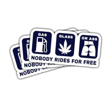 Imagem de 3 adesivos engraçados de carro, Gas Grass or Ass Nobody Rides for Free Vinyl decalque, adesivos retrô de humor de motociclista para carros, caminhões, vans e motocicletas decalques para homens
