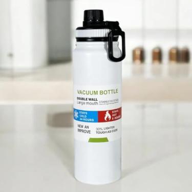 Imagem de Garrafa Térmica Inox Parede Dupla Quente ou Frio (Branco)