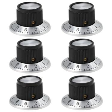 Imagem de SING F LTD 6 maçanetas de amplificador de guitarra vintage de 1/10.2 cm 23 x 14 mm preto para amplificadores e pedais