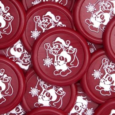 Imagem de 20 peças de adesivos de selo de cera de Natal Papai Noel autoadesivos de selo de envelope ótimos para presentes de convite de Natal decoração de envelope de cartão de felicitações