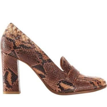 Imagem de Sapatos femininos MOOMMO Slip On, sapatos de salto alto, marrons, 9 cm