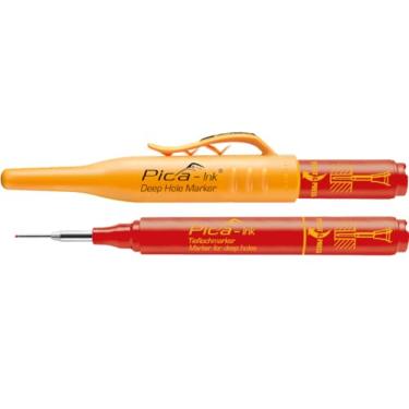 Imagem de Pica Ink Caneta marcador permanente vermelho para furos profundos ponta fina 150-40