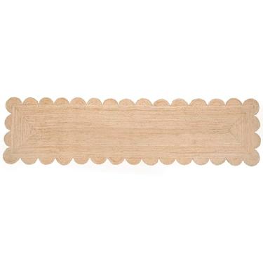 Imagem de NISGAUR Tapete de juta recortado, fibra natural, boêmio, decoração sustentável, natural/bege, 6 x 1,8 m