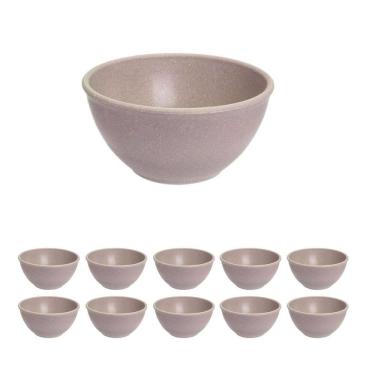 Imagem de 10Un Tigela 300Ml Bowl Cumbuca Sopa Caldo Cinza