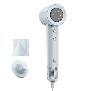 Imagem de GOKOCO Secador De Cabelo Profissional 220v, 120000 RPM High Speed Hair Dryer 1600W com Display Digital LED e Bocal de ar Magnético, Cinza