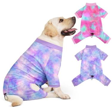 Imagem de Hedgeink Pacote com 2 pijamas para cães pequenos, roupas para cachorros, macacões para filhotes
