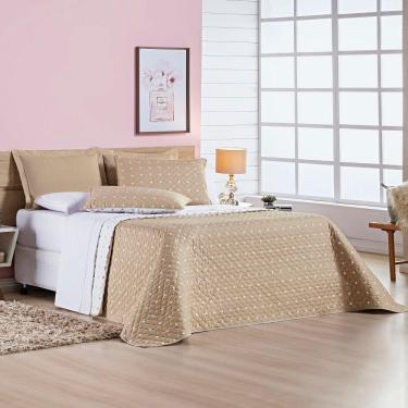 Imagem de Cobre Leito Casal Balls Micropercal 200fios 3pç Cáqui