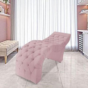 Imagem de Maca Estofada Estética Cílios Salão Spa Suede Nicole Cor:rosê