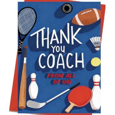Imagem de Asmallgf Cartão Thank You Coach para homens e mulheres, tênis, beisebol, boliche, tênis de mesa, badminton, rugby, treinador de futebol, agradecimento, ideias de presentes para crianças e adolescentes