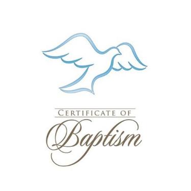 Imagem de Certificado de batismo com envelopes 6 unidades