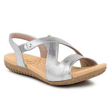 Imagem de Sandália Rasteira Feminina Elástico Silver Usaflex R1804