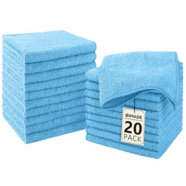 Imagem de UNIMADE Toalhas de banho – Pacote com 20 – Toalhas de rosto (30,5 cm x 30,5 cm), panos de lavagem altamente macios e toalhas de mão, panos de limpeza de microfibra multiuso de secagem rápida para