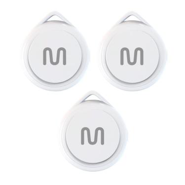 Imagem de Kit 3 Rastreadores Bluetooth Multi MTag Branco - TAG01K1