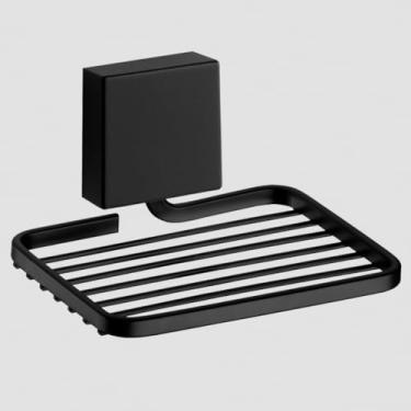 Imagem de SABONETEIRA FIXARE - 12,5X8,5X9,5CM - PRETO FOSCO