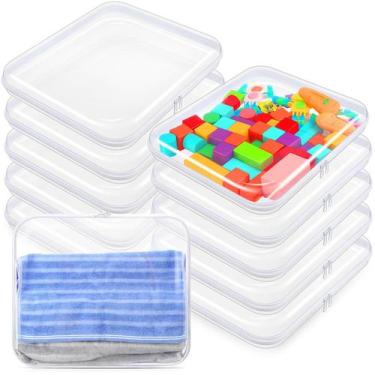 Imagem de Bolsa de armazenamento Sanwuta, 10 peças, estojos transparentes com zí