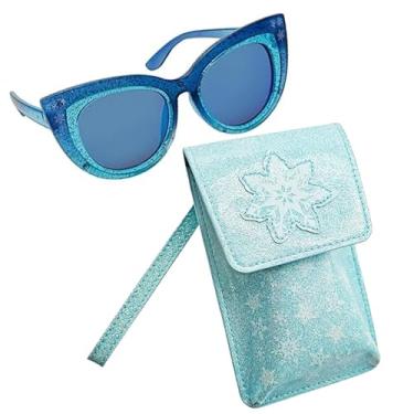 Imagem de ARKAID Conjunto de 2 peças de óculos de sol e bolsa de pulso Frozen Girls | Óculos de sol Frozen oficialmente licenciados com estojo de pulso | UV 400 | Tamanho único para a maioria das crianças