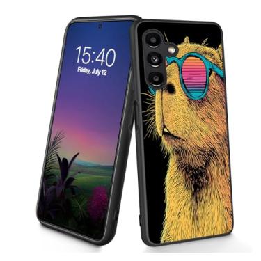 Imagem de Bxgolkgd Projetada para Galaxy A17 5G, capa protetora antiderrapante de silicone TPU macio e fino à prova de choque para Samsung Galaxy A17 5G 2025 de 6,7 polegadas - Capivara fofa