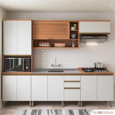 Imagem de Cozinha Completa Thela Bárbara C/ Balcão De Pia Freijó/branco