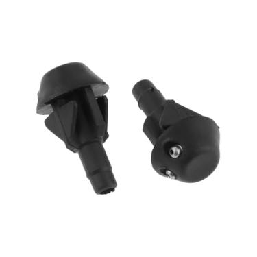 Imagem de Jatos de lavagem de para-brisas para 106 205 206 306 506 2 peças 643871 plástico janela de carro para-brisa dianteiro limpador de para-brisa lavadora de jato bocais