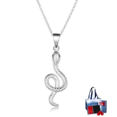 Imagem de LOMISS COLARS CORRENTE PRATA 925 COM PINGENTE COBRA COLAR FEMININOS