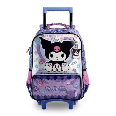 Imagem de Mochila de Rodas Escolar Kuromi Hello Kitty Meninas Teen