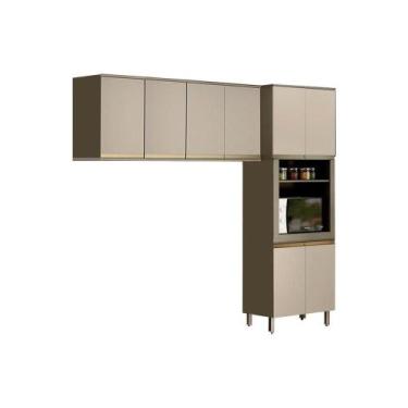 Imagem de Kit de Cozinha Modulada 3 Peças Connect (2 Armários + 1 Paneleiro) CPT