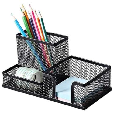 Imagem de organizador de mesa porta lapis (Preto, 3)