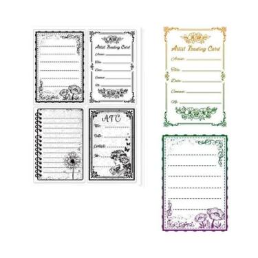 Imagem de Conjunto De Caderno Com Carimbos Transparentes 5 Peças Carimbo De Sili