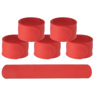 Imagem de YELARXI Pulseiras de batida, pulseiras de silicone com pingente de pressão - 6 peças adequadas para (aniversário, férias, troca de presentes, lembrancinhas de festa, projetos de artesanato, prêmios