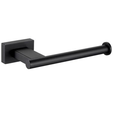 Imagem de Suyar Suporte de papel higiênico, suporte de rolo de papel de banheiro de aço inoxidável SUS 304, preto fosco
