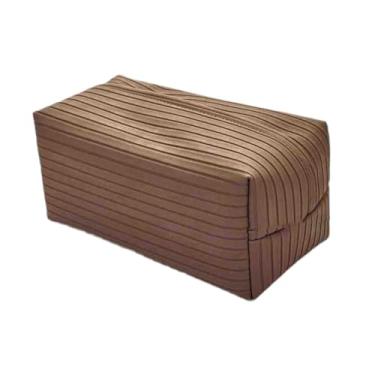 Imagem de IEUDNS Porta-lenços de couro PU para mesa, com capa protetora, dispensador de papel higiênico e porta-papel facial para banheiro e restaurante, Marrom