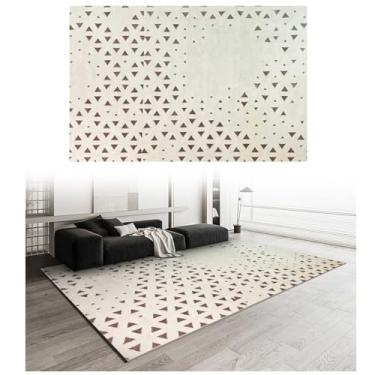 Imagem de SPXMQSS Tapete para quarto, resistente à sujeira, sala de estar, tamanho grande, antiderrapante, sofá, mesa de centro, lavável, para quarto, sala de estar, sala de jantar, escritório, tapetes baixos