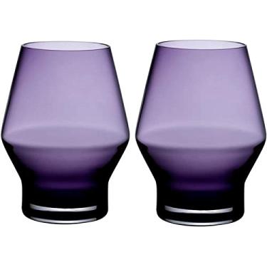 Imagem de NUDE GLASS Conjunto de 2 copos de bico de água/vinho - copos elegantes e luxuosos de cristal soprado à mão sem chumbo degustações de vinho tinto presentes de casamento embalagem de luxo, jantares 333