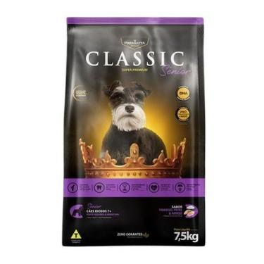 Imagem de Ração Premiatta Classic Cães Senior Mini e Pequeno Sabor Frango, Arroz