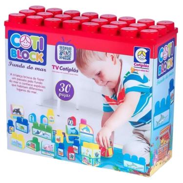 Imagem de Brinquedo de Montar Coti Block Fundo do Mar 30 Peças - Cotiplás