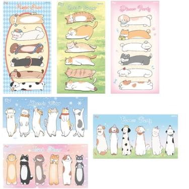 Imagem de 1080 mini notas adesivas fofas para cães e gatos para professores salas de aula blocos de notas autoadesivas marcadores de página bandeiras de casa escritório material escolar (C)