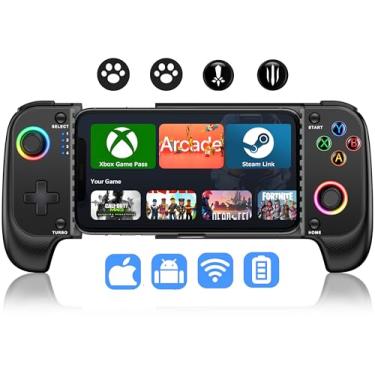 Imagem de Wireless Phone Controller for iPhone/Android No Deadzone, Mobile Gaming Controller Support Xbox Game Pass, PlayStation, Steam Link, Call of Duty, Roblox, Cloud Gamepad for iOS with Dynamic LED Lights