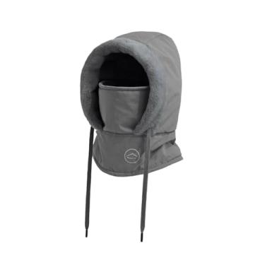 Imagem de Lljsszr Gorro Térmico com Capuz para Esqui, Proteção Facial Quente E à Prova de Vento, Ideal para Clima Frio, Como Camping, Pesca, Trekking E Motociclismo, Crianças Cinza-escuras
