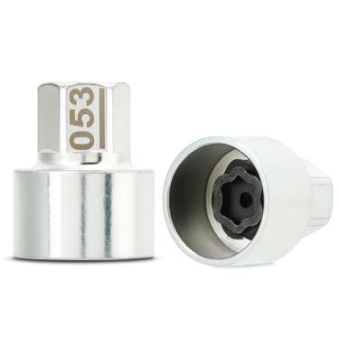 Imagem de Oumefar Ferramenta de remoção de porca de trava de roda, chave de bloqueio de roda de metal antifurto soquete de substituição para carro 1 3 5 6 7 séries X1 X2 X4 X5 X6 Z4 (053)