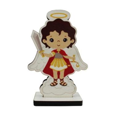 Imagem de Imagem São Miguel Arcanjo Infantil em MDF - SJO Artigos Religiosos