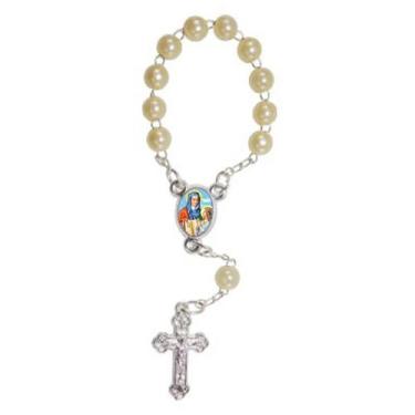 Imagem de 50 unidades Mini Terço com Foto Santa Ana - SJO Artigos Religiosos, Cr