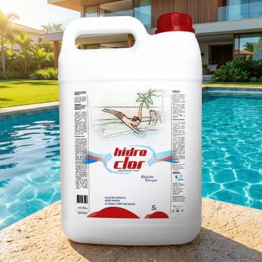 Imagem de ALGICIDA CHOQUE HIDROCLOR 05L para Piscina, Tratamento Versátil de Ação Rápida, Elimina e Previne Algas, Concentração 19,5% Ativo