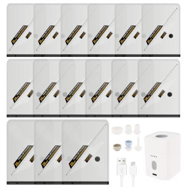 Imagem de ZJRDYYK Pacote com 15/20 sacos de armazenamento a vácuo com bomba que economizam espaço, 3 tamanhos de sacos de embalagem a vácuo para roupas, bagagem, cobertores, roupa de cama, viagem, embalagem