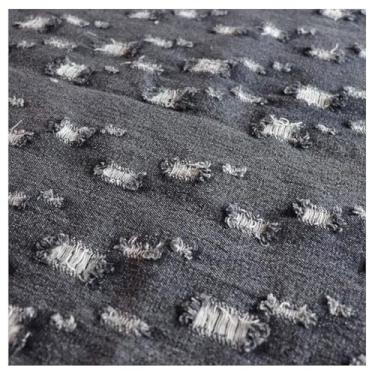 Imagem de Tecido Jeans Lavado Azul Material Não Elástico Algodão 160 Cm De Largura Tecido De Costura Para Jaquetas(Black,1.6x5m)