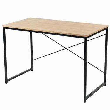 Imagem de Mesa de Escritório Escrivaninha Industrial Reforçada com Estrutura em Metal MDF Home Office Duoffice DuoDesk120x60 (Madeira)