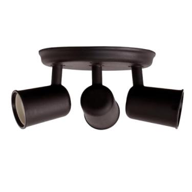 Imagem de Luminária de Sobrepor Spot 3 Lâmpadas Direcionável E27 Tampa Cega (preto)