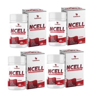 Imagem de Kit 4x NCELL Psyllium, Espirulina, Café Verde, LCarnitina, Laranja Mor