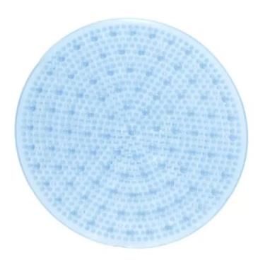 Imagem de Aqua-spa Tapete Para Box Redondo, Antiderrapante, Azul, 50cm de Diâmetro, Material Plástico, Para Banheiro