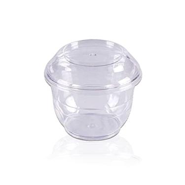 Imagem de Pote Mix Redondo Taça Para Mousse 180ml Com Tampa 50un - Prafesta